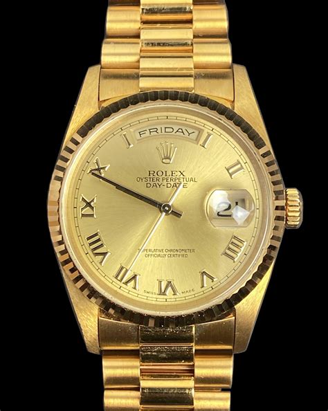 rolex oyster 18k